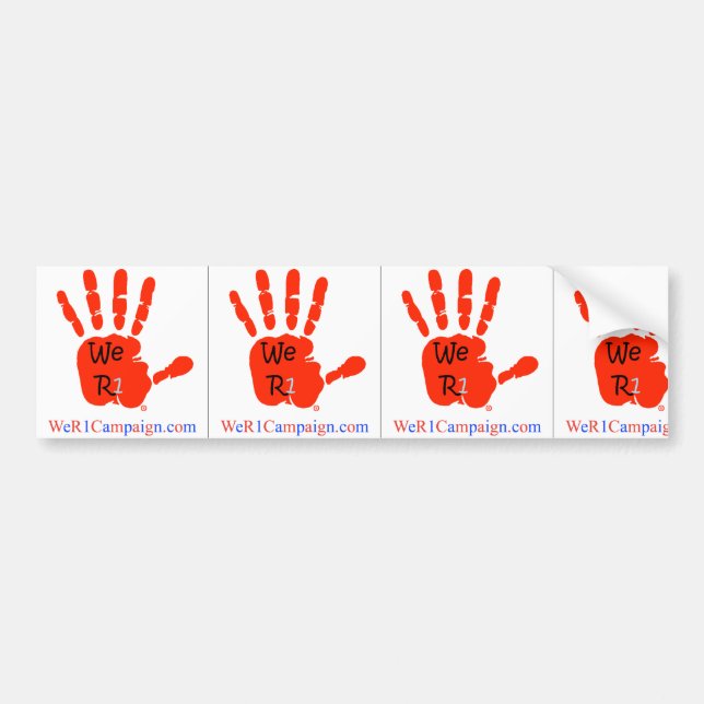 3-in-1 We R1 Campaign Bumper Stickers (Front)