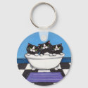 3 in the Tub - Cat Keychain