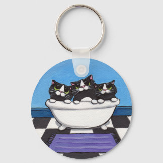 3 in the Tub - Cat Keychain