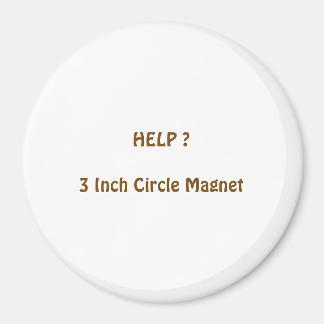 3 Inch Circle Magnet (Front)