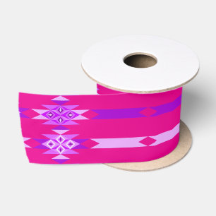 3 Inch Desert Diamonds on Pink Satin Ribbon