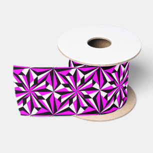 3 Inch Desert Flowers in Pink Satin Ribbon