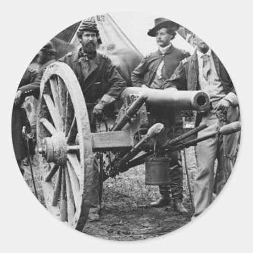 3 inch Ord Rifle Cannon _ Civil War Classic Round Sticker