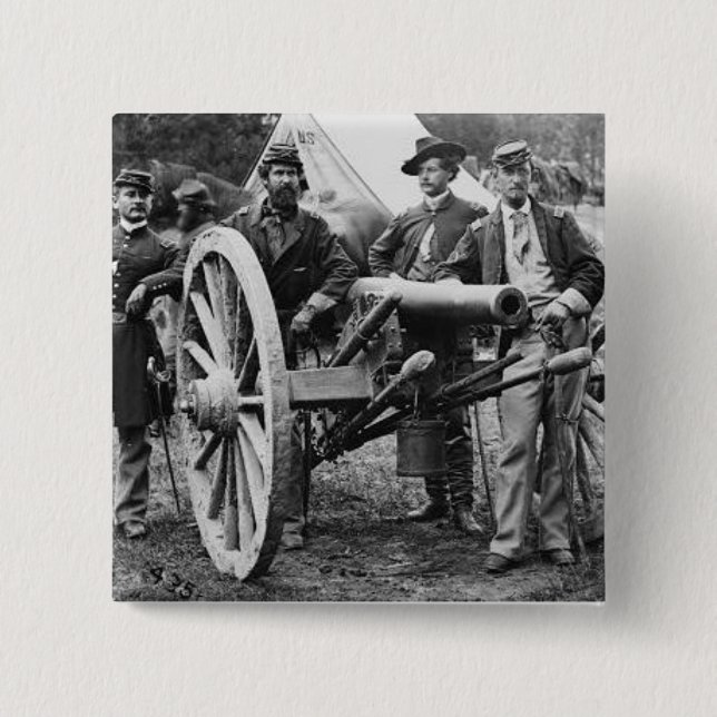 3 inch Ord Rifle Cannon - Civil War Pinback Button (Front)