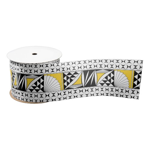 3 Inch Southwest Native Sunrise in Yellow Satin Ribbon