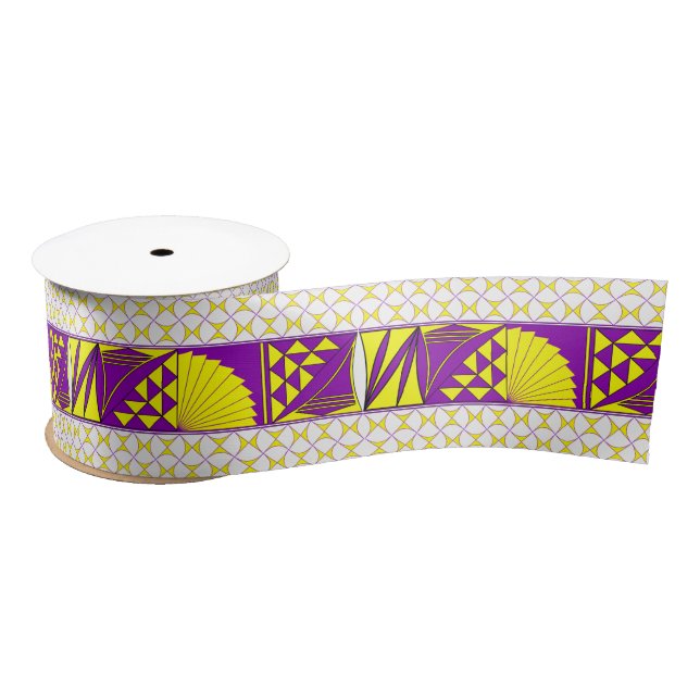 3 Inch Southwest Sunrise in Yel/Pur Satin Ribbon (Spool)