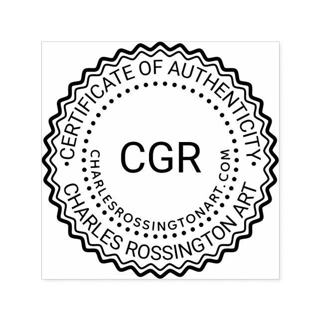 3 Initial Certificate of Authenticity #6 Name URL Self-inking Stamp (Design)