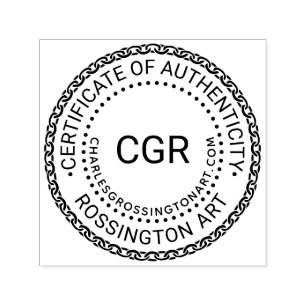 3 Initial Certificate of Authenticity #8 Name URL Self-inking Stamp