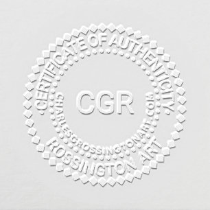 3 Initial Certificate of Authenticity Name URL #6 Embosser