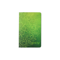 Monogram Initial Neon Green Solid Color Colorful Large Moleskine Notebook |  Zazzle