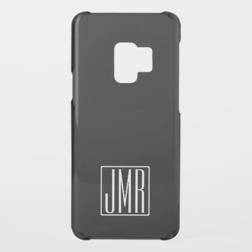3 Initials Monogram  Black or diy color Uncommon Samsung Galaxy S9 Case