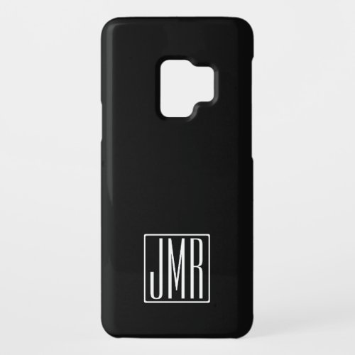 3 Initials Monogram  Black  White or diy color Case_Mate Samsung Galaxy S9 Case