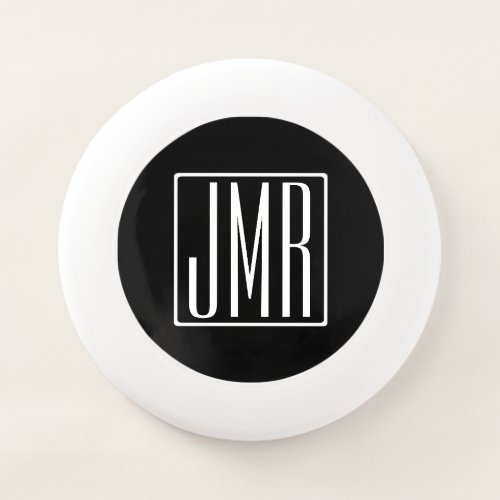 3 Initials Monogram  Black  White or diy color Wham_O Frisbee