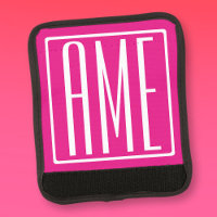 3 Initials Monogram | White On Hot Pink