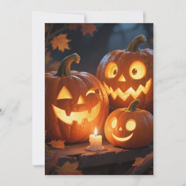 3 Jack-O-Lanterns Card (Front)
