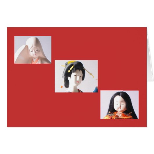 3 Japanese Dolls Cards (Front Horizontal)