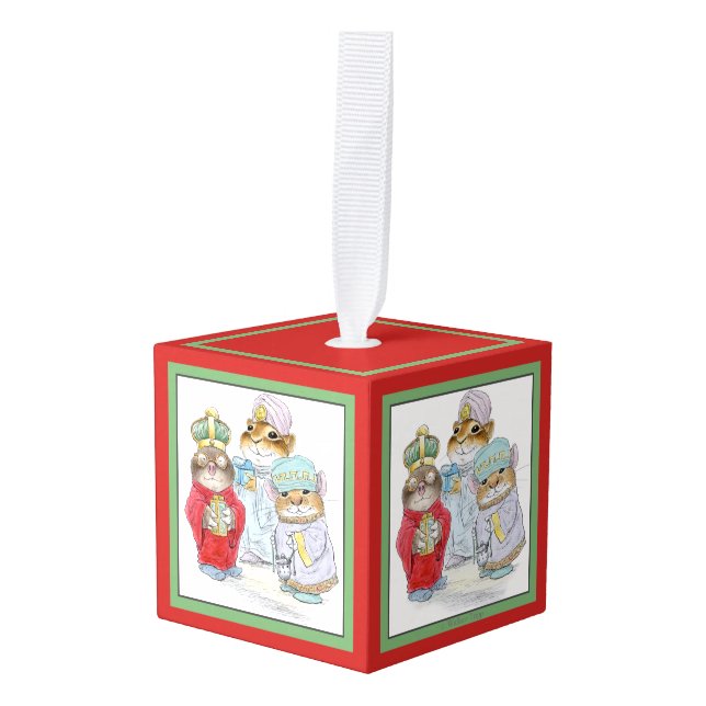 3 King Animals Ornament (Front Angled)