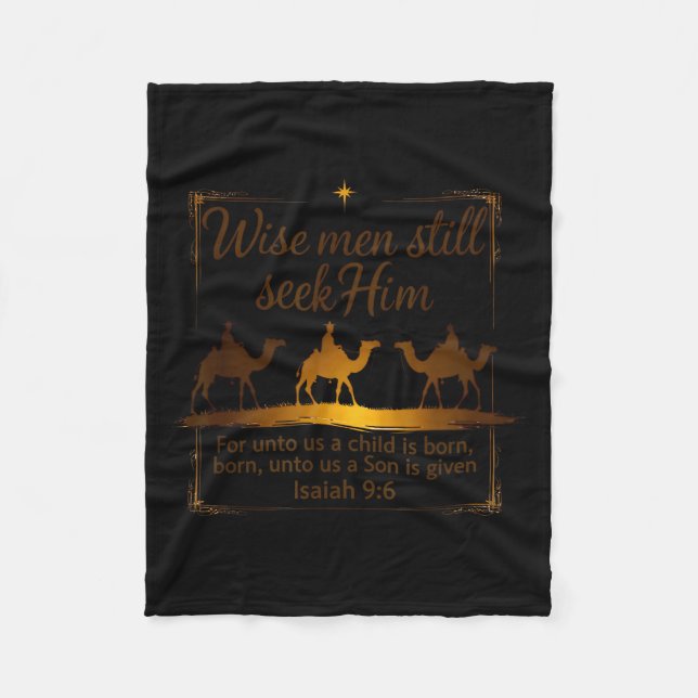 3 Kings Religious Christmas Wise Men Still Seek Hi Fleece Blanket (Front)
