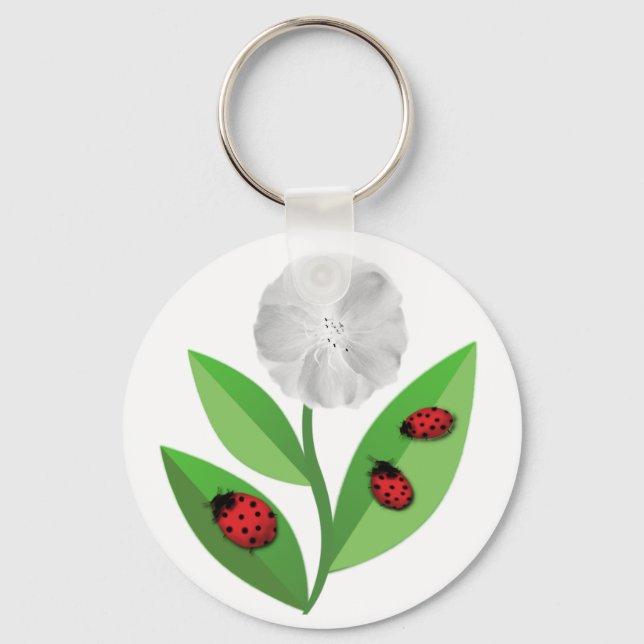 3 Ladybugs Keychain (Front)