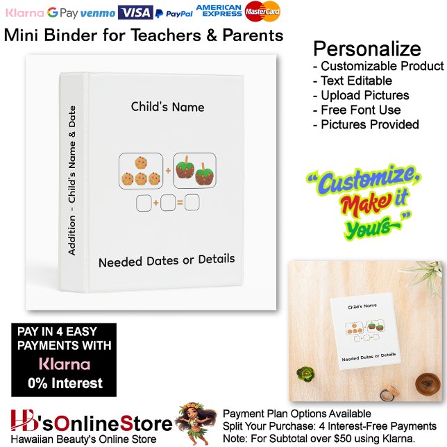 3 Learn Addition Child's Name Date Info Teacher  Mini Binder (3 Learn Addition Child's Name Date Info Teacher Mini Binder.)