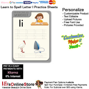 3 Learn To Spell Letter I Teacher Home Schooling