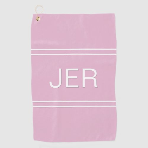 3 Letter Initials Monogrammed Pink Golfers Best Golf Towel