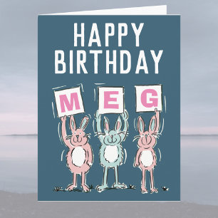 3 Letter Name Happy Birthday Card