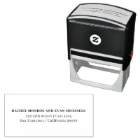 Custom Wood Handle Address Stamp, 3 Line Couple Return Address