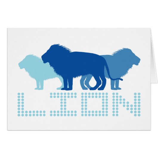 3 Lions (Blue) Cards (Front Horizontal)