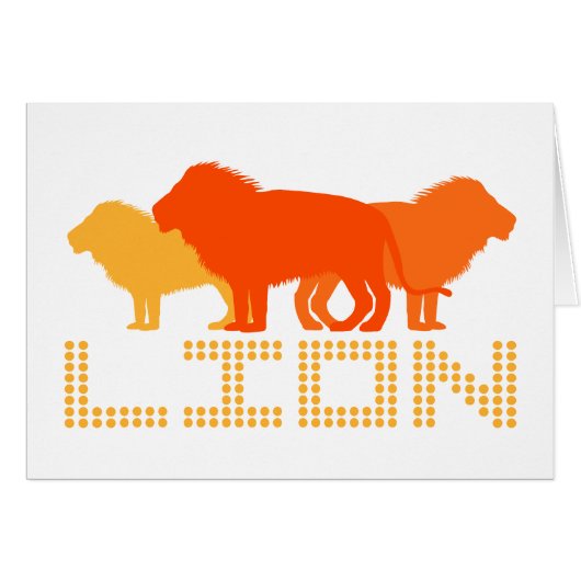 3 Lions (Orange) Cards (Front Horizontal)
