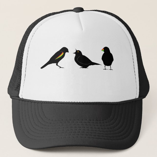 3 little birds by erndub trucker hat (Front)