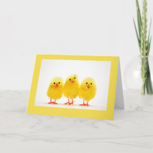 "3 LITTLE CHICKS" WISH YOU A VERY "HAPPY EASTER" HOLIDAY CARD