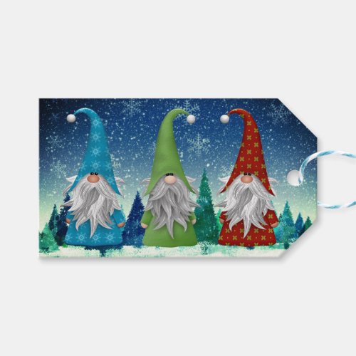 3 Little Christmas Gnomes Gift Tag