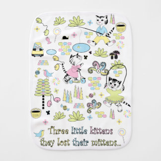 3 little kittens Burp Cloth