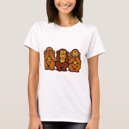 3 Little Monkeys T_Shirt