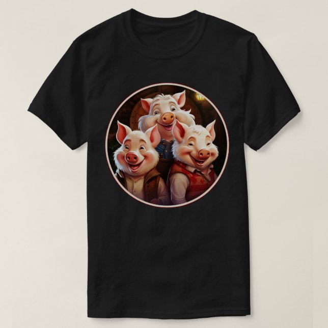 3 Little Pigs T-Shirt (Design Front)