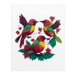 3 Little Reggae Birds Acrylic Print