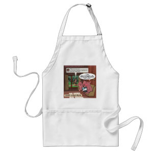3 Little Social Media Savvy Pigs Adult Apron