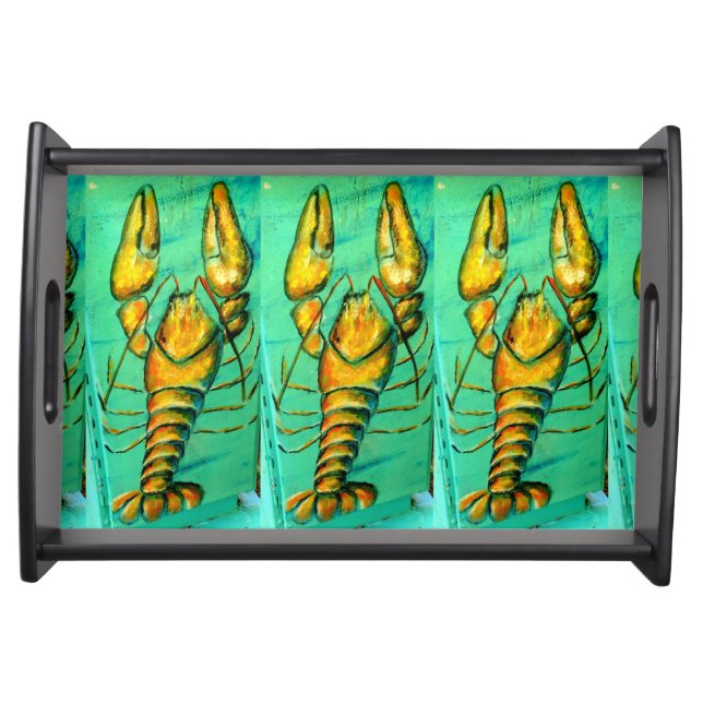 3 lobsters green/black tray (Front)