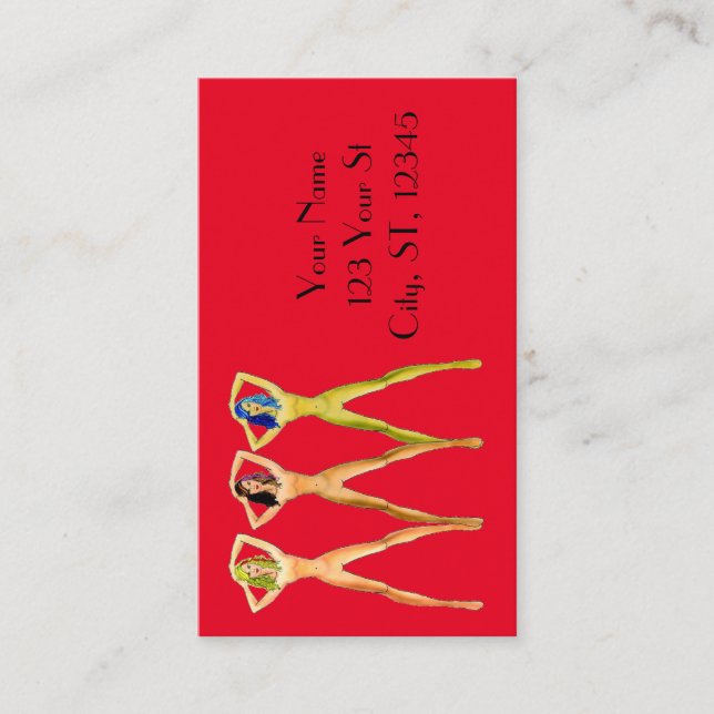 3 long-legged Ladies Standing Thunder_Cove    Business Card (Front)