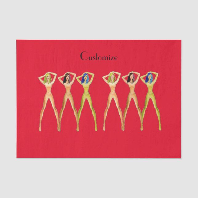 3 long-legged Ladies Standing Thunder_Cove   Tissue Paper (Front)