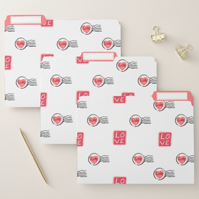 3 Love mail  File Folder (Set)