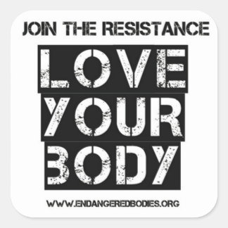 3" Love Your Body Sticker