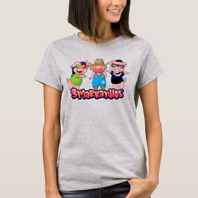 3 Maranitos (Southern Style Pigs) T-Shirt (Front)