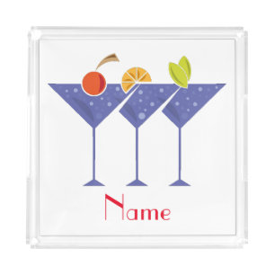 3 Martini Cocktails Thunder_Cove Acrylic Tray