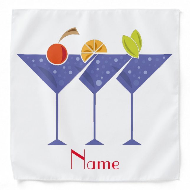 3 Martini Cocktails Thunder_Cove Bandana (Front)