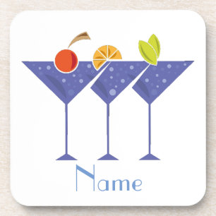 3 Martini Cocktails Thunder_Cove Beverage Coaster