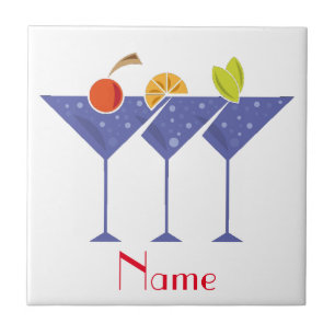 3 Martini Cocktails Thunder_Cove Ceramic Tile