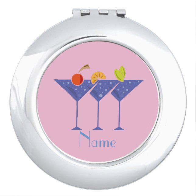 3 Martini Cocktails Thunder_Cove Compact Mirror (Front)