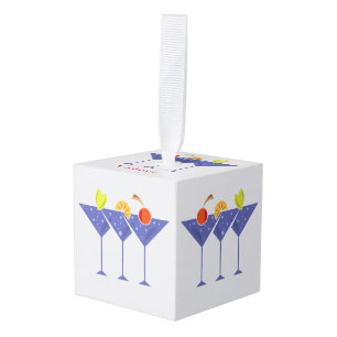 3 Martini Cocktails Thunder_Cove   Cube Ornament